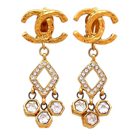 chanel costume jewellery earrings|authentic Chanel cc logo earrings.